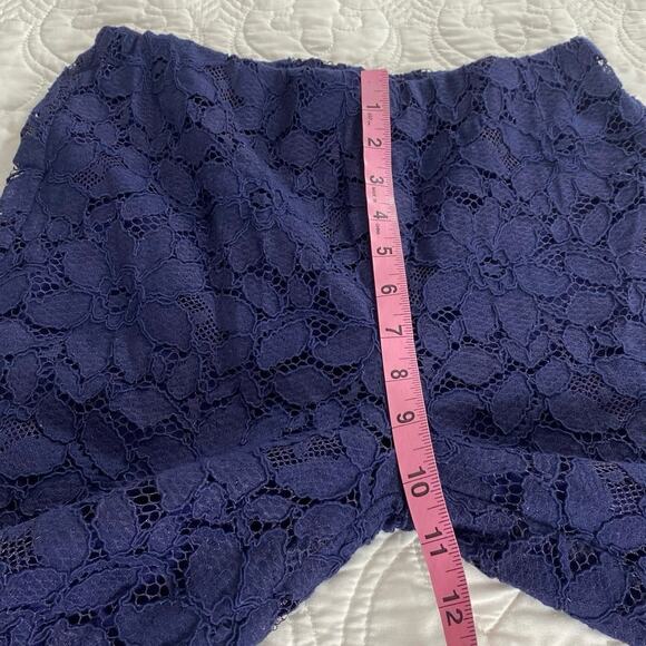 Free People Womens Wild Lace Pull On Crop Flare Pants Disco Indigo Dainty Sz XS - Picture 4 of 9